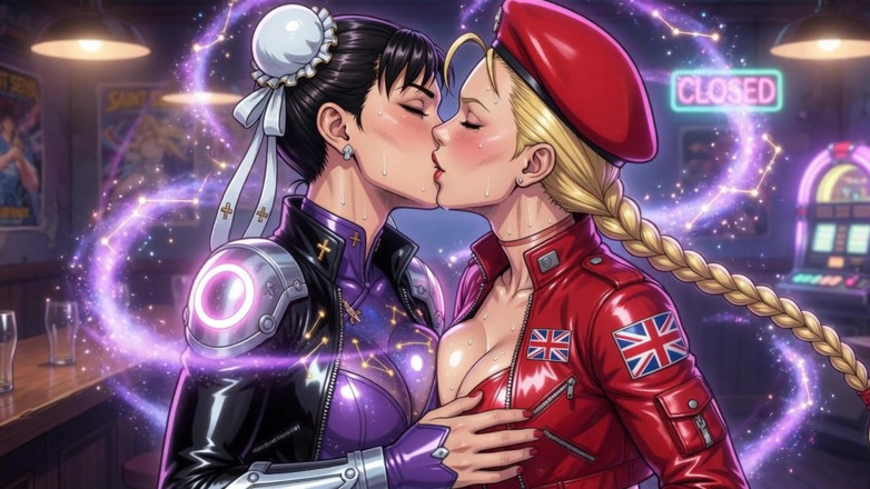 AI Porn: Cammy en Chun Li zoenen Ai