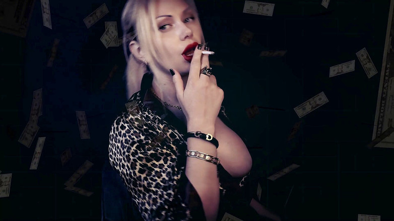 Goddess Misha Goldy: 吸烟迷和钱包抽干