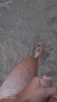 Walking Naked an Cumming in the Dunes of Maspalomas