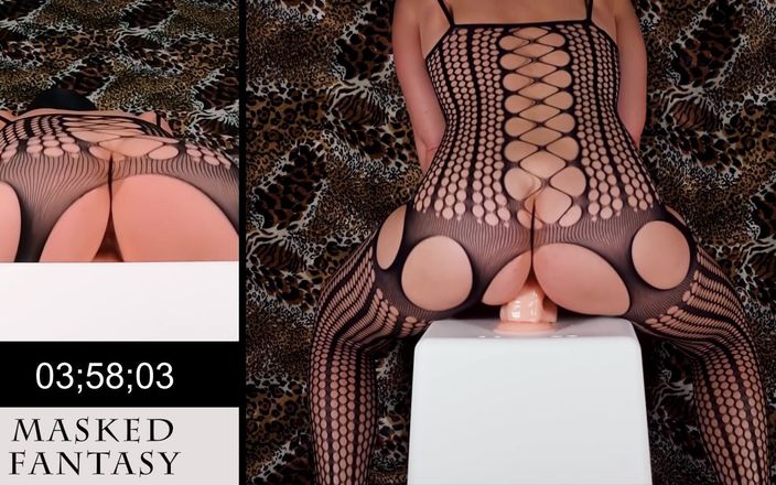 Masked Fantasy: Squat Fuck Challenge - Lingerie Edition with Crotchless Bodystockings