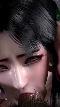 3D นักเงี่ยนสาวคอสเพลย์แกล้งยั่วให้ชายแปลกหน้าเอาปากอมควย