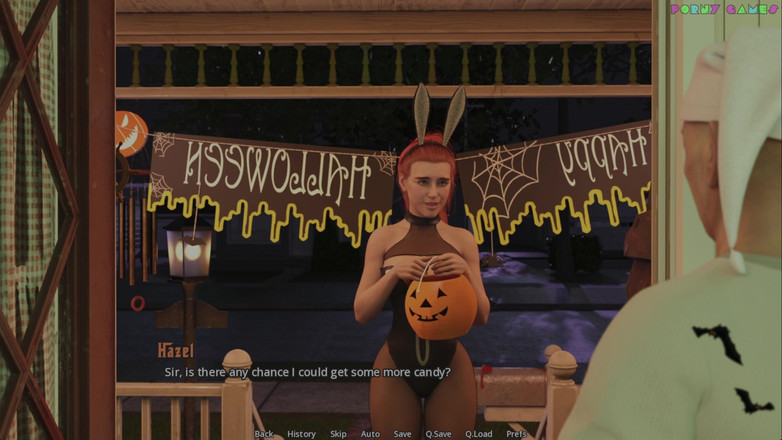Porny Games: Bytehog prime sange halloween adventure lagi asik nyepong kontol sampai...