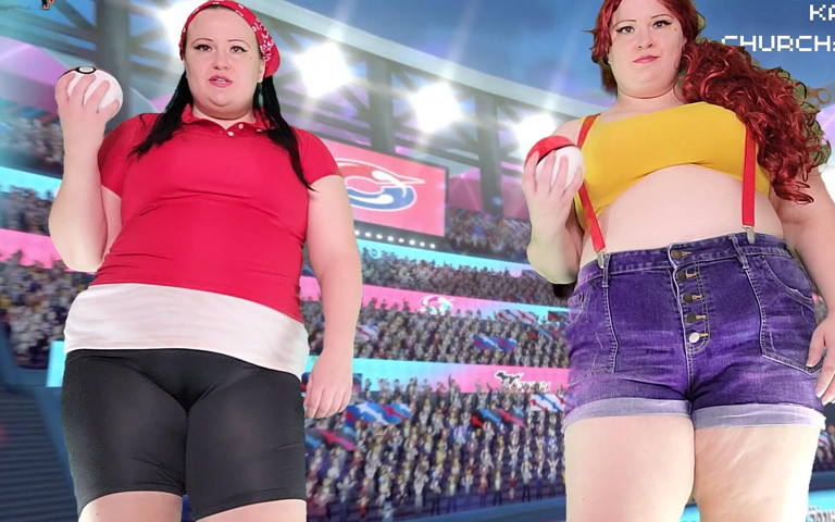 Misty and May Facesitting and Farting Battle Punishment (Katy Churchill)