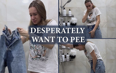 Thumbnail of Desperately Pissing in Jeans