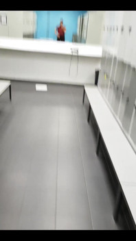 At the gym locker room
