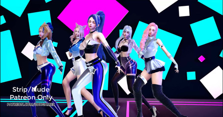 3D-Hentai Games: Exid - DDD 섹시한 Kpop 댄스 Kda Ahri Akali Kaisa Evelynn 세라핀 Kda 모두 아웃