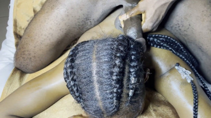 African Beauties: Hair Fetish for Ebony Teen Receiving Cum
