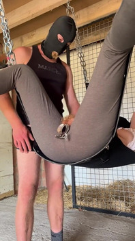 Pissed in Her Pussy Through a Speculum - Blindfolded Slut Farmgirl BDSM Piss Session