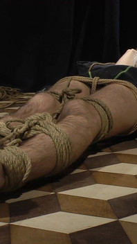 Nicky Tickling Roped Floor
