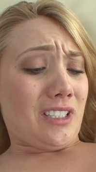 Big ass blonde sprayed with a warm load in her mouth