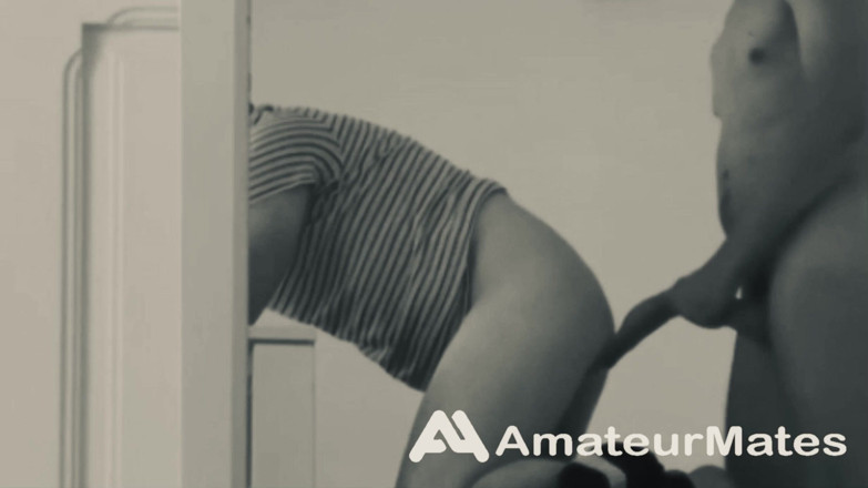 AmateurMates: Roommate Caught Fucking in the Mirror - Real Homemade Amateur
