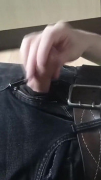 Guy in Jogger Jerks off His Cock and Moans