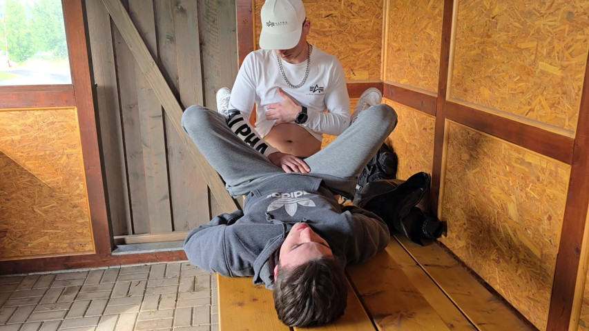 Risky Bareback Fuck with My Gay Boy Outdoors (Boyzxy)