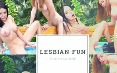 Ngentot mesin seks - seks lesbian di taman umum