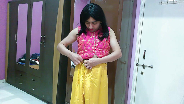 Cute & Nude Crossdresser: Sweet sissy crossdresser femboy Sweet Lollipop trying out a traditional...
