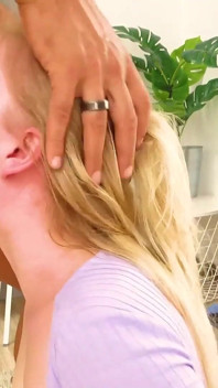 Cute Blonde Amateur Has Her Social Anxiety Cured with Deepthroat Therapy!