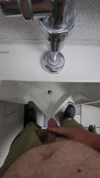 Pissing Ina Public Bathroom.