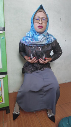Busty Hijab TS Masturbates Until Cums thumbnail