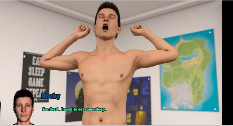 XXX Games Bunk: エリア69 - ゲームプレイ - ロールプレイ - ティーンがベッドでセックスし、マスターベーション中の男性を助ける