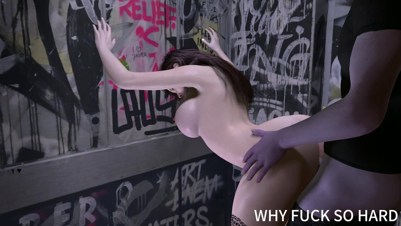 Why fuck so hard: 섹시한 스타킹과 하이힐을 신은 3D 거유 아시아 밀프가 너무 따먹히다