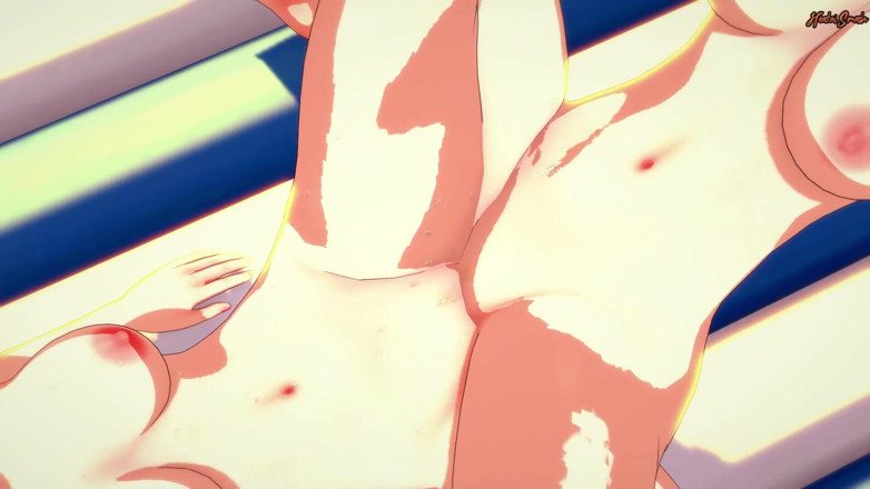 Hentai Smash: Kaede Sakura and Natsuru Senou have lesbian sex on the...