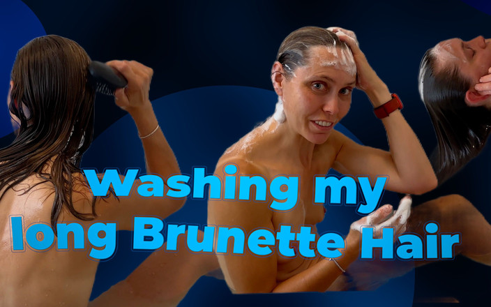 Wamgirlx: 性感的黑发洗发！