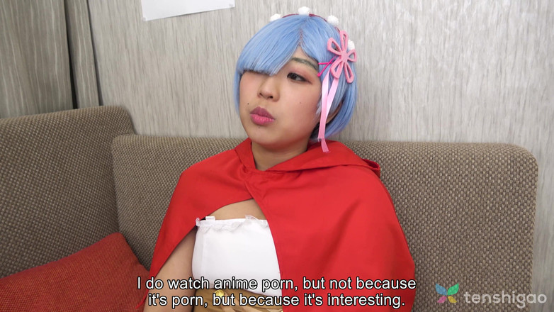 Tenshigao: 오늘 우리를 방문할 때 애니메이션 의상을 입은 Riho Machida