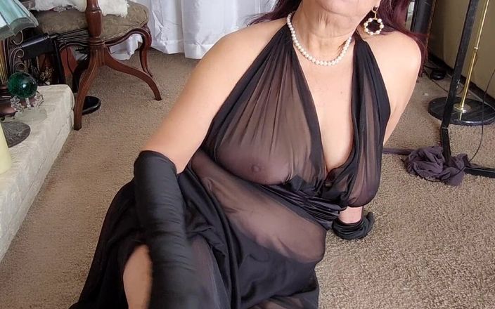 Zilah Luz: Transparent Dress, Panty Hose, Panty &amp; Dildo