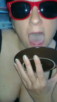 Food Porn Fantasy. Eating Cum