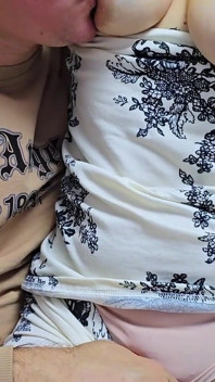 Intimate Play with Puffy Boobs and Nipple Sucking