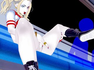 Hentai Smash: Harley Quinn cọ xát và móc cua âm hộ của cô ấy...