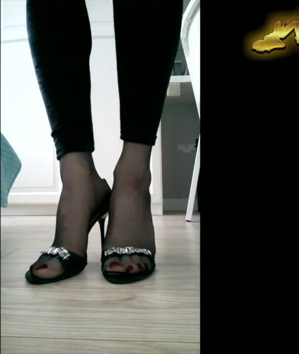 Trans and Cross-Dressers Feet: Seksowne tranny stopy w rajstopach