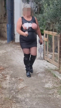 Set021 Walking Around with My Tits Out and Bound with Straps