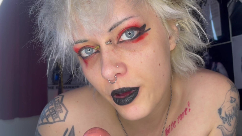 Glitterqueen1999: Blowjob Boyfriend Birthday Sloppy Deepthroat Lipstick Spit