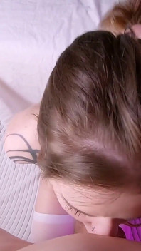Bondage Deepthroat and Facial Handsfree