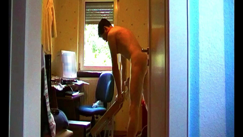 Mark Hannes: Fleshlight Pussy Stand Fuck Masturbation in Front of Window