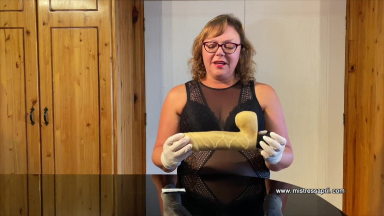 Mistress April: Dominatrix mistress April huge dildo ass fuck