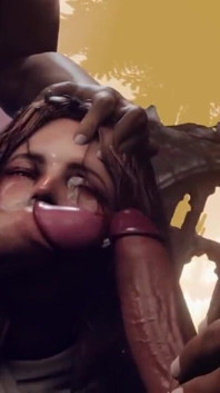 Elden Ring's Maiden Melina Gets Covered with Cum While Her Face Gets Cockslapped by 3 Guys - 60 Fps