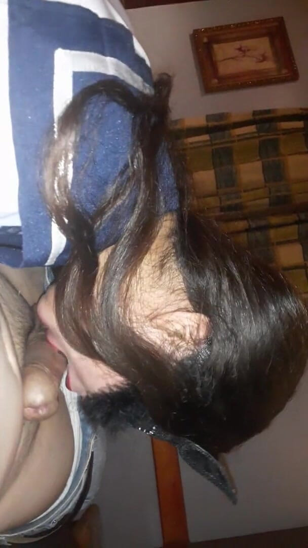 Hernan1871: College girl licking my balls