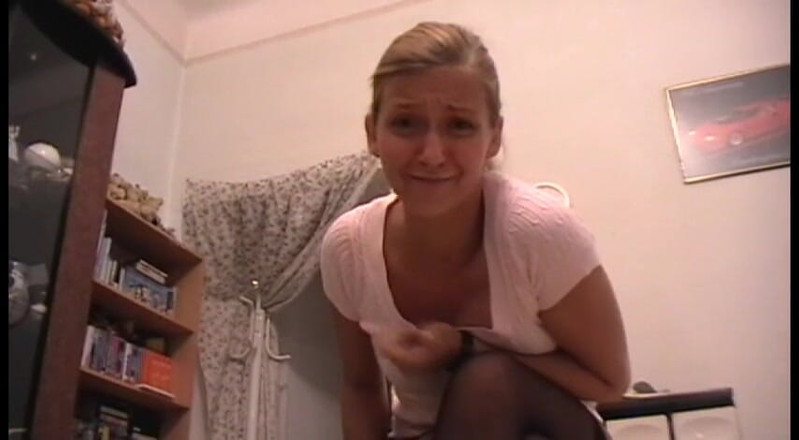 Femdom Austria: Stockinged beauty talking dirty in homemade video