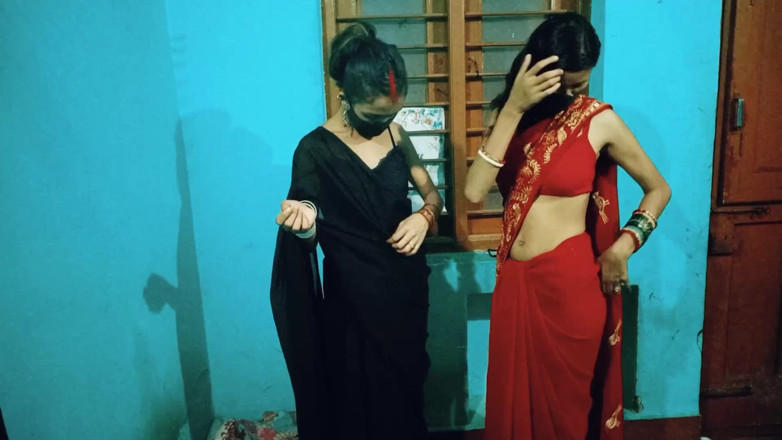 Hot_Monika: Two Bhabhi Fuck with Naughty Devar for Hard Sex, Bhabhi...