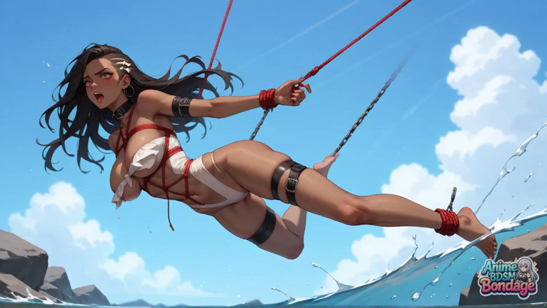 Anime BDSM Bondage: La puttana viziosa, Sandy, rinuncia a un creampie bondage immobile...
