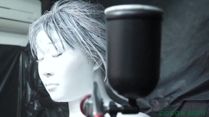 Cocoa Soft: White paint on the sweet Asian face and body