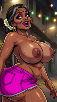 Animación india con curvas grandes