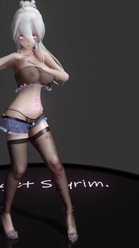 Wiggle; Lewd Tattoos; Humiliation; Split-crotch Thongs; Shorts; Black Stockings; Explosive Bust