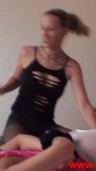 Lesbian Nylon Ass Spanking