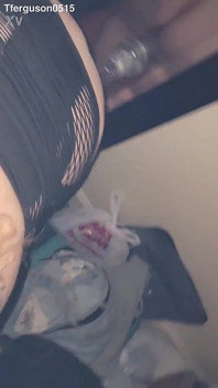Slut Rides Huge Dildo While Sucking Cock