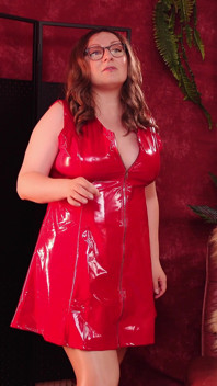 Try on Haul: Red Pvc Fetish Dress! Arya Grander