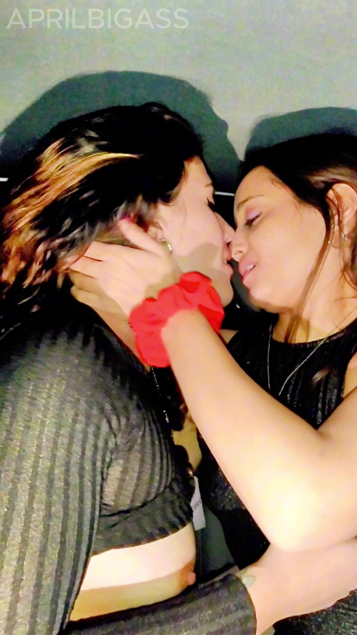 April BigAss: Lesbian Kisses, My Husband Films Everything, real Rimming All in...