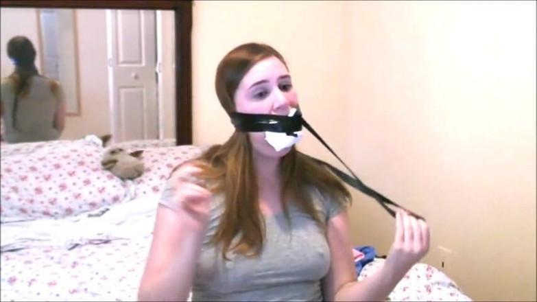 Selfgags classic: Alex plays a damsel - part 1: The kinky girlfriend